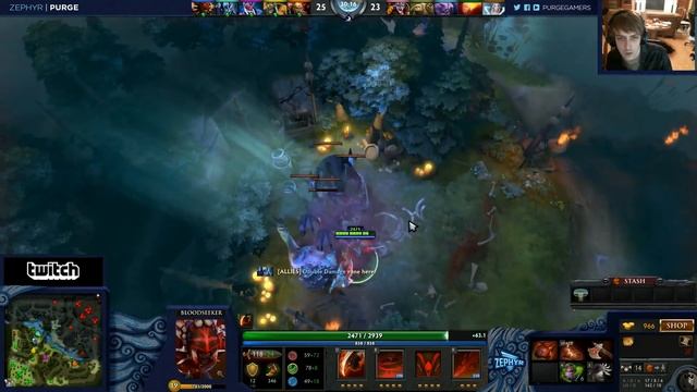 Dota 2 Purge plays Bloodseeker смотреть онлайн