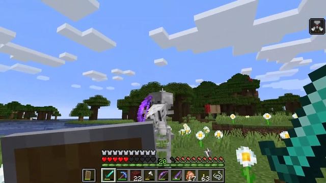 Скелеты наездники в майнкрафт , minecraft лошадь скелет на привязи, новый питомец лошадь скелет смотреть онлайн