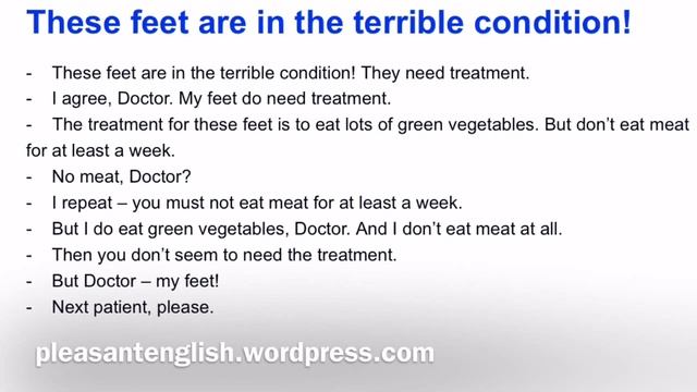 /i:/ Dialogue 2.2 These feet are in terrible condition. смотреть онлайн