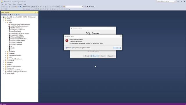 CÓMO CREAR un LOGIN en SQL SERVER y SOLUCIÓN de ERROR 18456 смотреть онлайн
