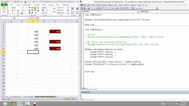 08 Excel Macro Sum a Range of Cells смотреть онлайн