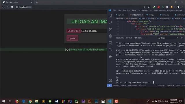 Text Recognition - Machine Learning Python - DEMO смотреть онлайн