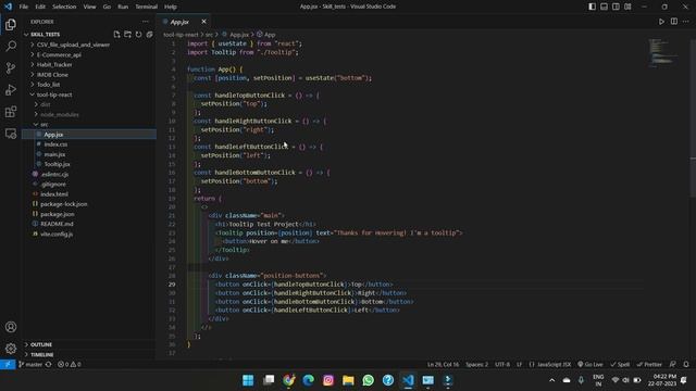 Tooltip React Project For skill test смотреть онлайн