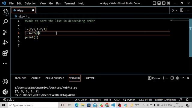 Python code to reverse the List| Dr.Nitin Mishra смотреть онлайн