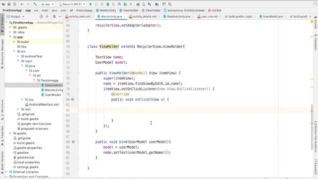 Firebase firestore Recyclerview OnClickListener || Cloud Firestore tutorial || Android Tutorial смотреть онлайн