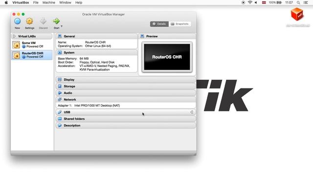 RouterOS CHR VirtualBox Install смотреть онлайн
