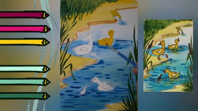 Рисуем утят - как нарисовать уток смотреть онлайн