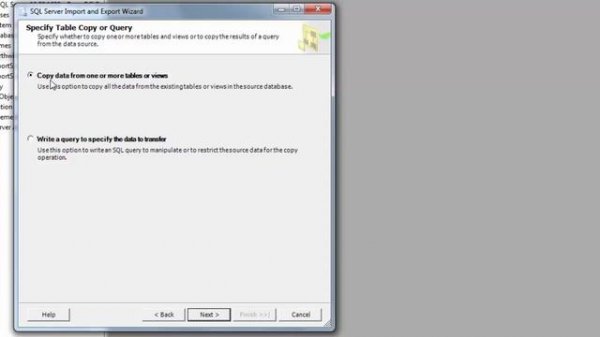 Sql server database: Export data from sql server to ms access database