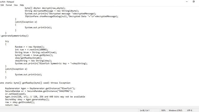 Blowfish Algorithm Implementation in java смотреть онлайн