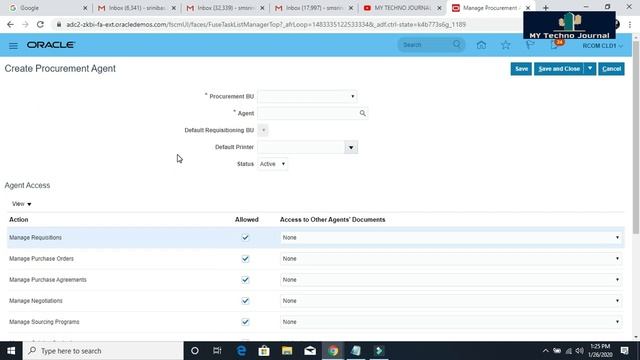 How to create Procurement Agent in Oracle Fusion|R13 смотреть онлайн