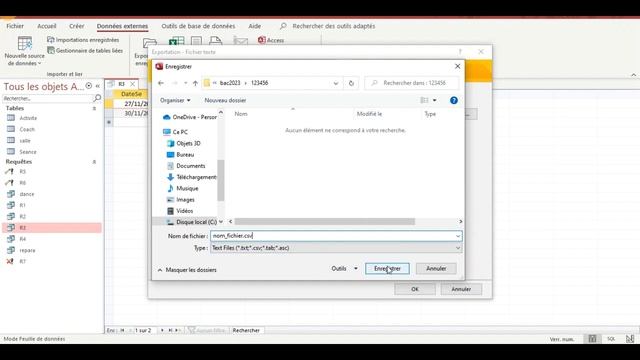 Comment exporter des données Access vers CSV. смотреть онлайн