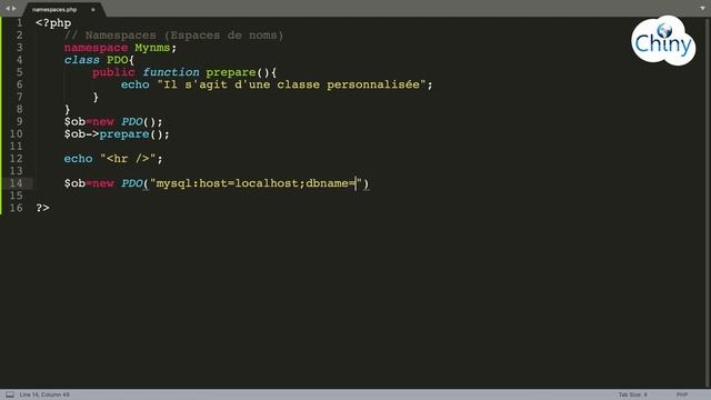 POO en PHP (11) - Les namespaces (espaces de noms) смотреть онлайн