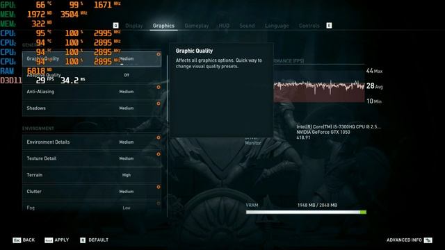 Assassin's Creed Odyssey (v1.1.4) i5 7300HQ GTX 1050 8GB RAM (All Settings Tested) смотреть онлайн