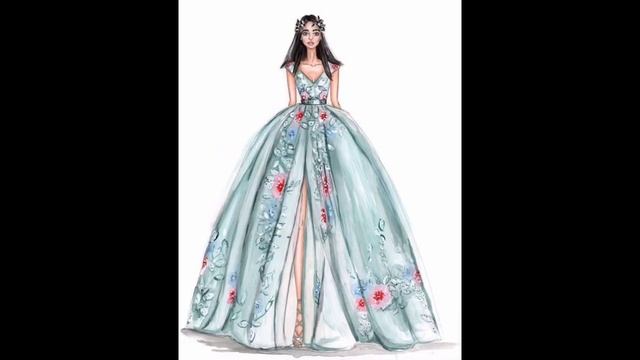 fashion design illustration idea for beginners | fashion drawing | dress design drawing easy #dress смотреть онлайн