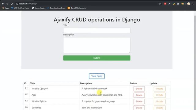 Ajaxify CRUD In Django смотреть онлайн