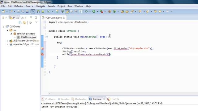 Read CSV File in Java OpenCSV смотреть онлайн