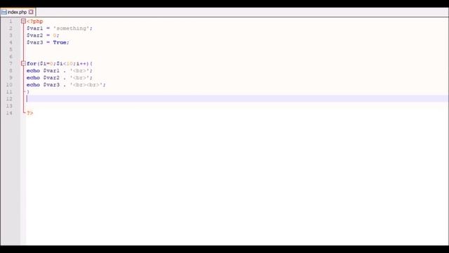 PHP basics - displaying variables using for loops смотреть онлайн