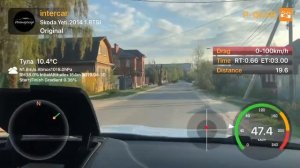 Чип тюнинг Skoda Yeti 1,8 TSI stage 1 замер 0-100