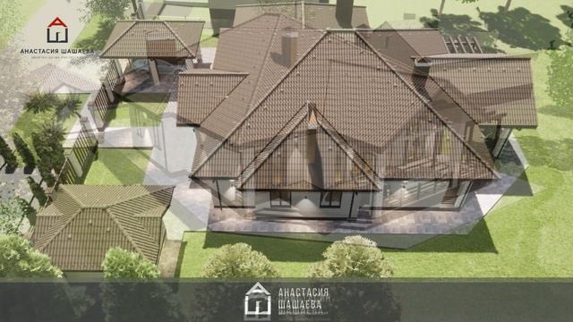 Проект дома со вторым светом и террасой К-253 / Одноэтажный дом для небольшой семьи 180 м2 смотреть онлайн