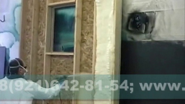 Напыление пенополиуретоном. Стеновые панели. Graco-Reactor E-10 смотреть онлайн