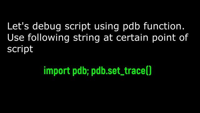 Python Script Debug using pdb | hands-on смотреть онлайн
