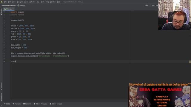 Tutorial - Python Snake game impariamo a creare un gioco usando PyGame - Corso in Italiano - Parte смотреть онлайн