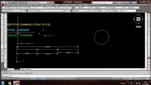 Divide command in Command || Point style command || Quick select Command in autoCAD || point style смотреть онлайн