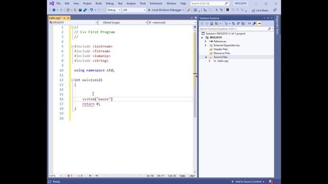 A First Program in C++ with Microsoft Visual Studio смотреть онлайн