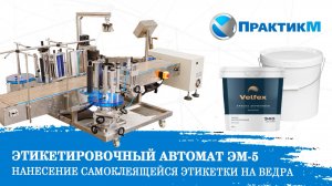 ЭТИКЕТИРОВОЧНЫЙ АВТОМАТ ЭМ-5. Нанесение самоклеящейся этикетки на канистры и ведра. ПрактикМ [NEW]