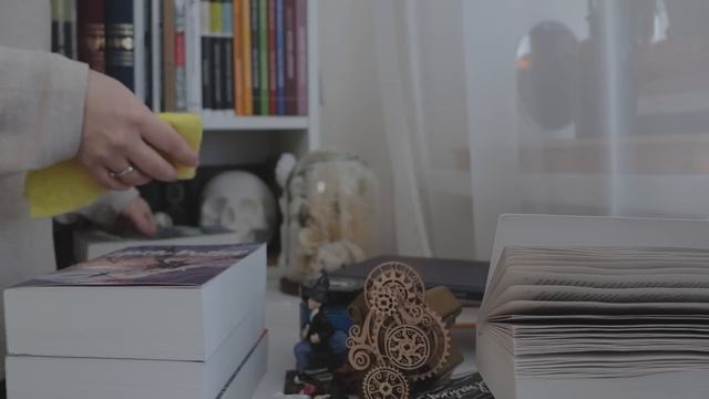 Уход за книгами | Влог: уборка домашней библиотеки смотреть онлайн