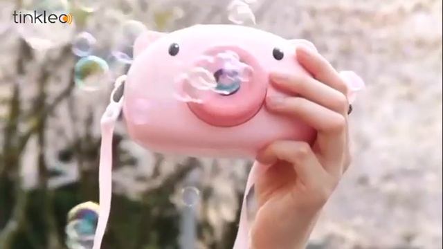 Children's Dream Paradise! Super Pink Cute Cartoon Pig Camera Baby Bubble Machine смотреть онлайн