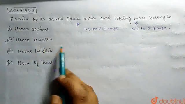 Fossils of so called Java man and Peking man belong to | CLASS 12 | EVOLUTION | BIOLOGY | Doubt... смотреть онлайн
