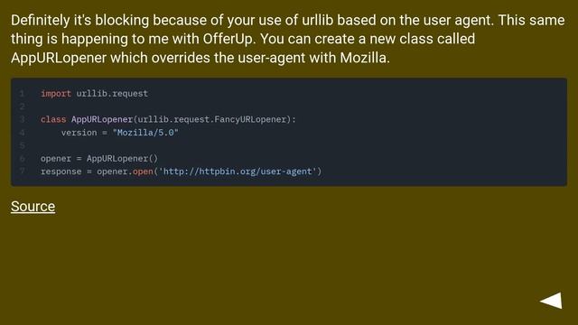 Problem HTTP error 403 in Python 3 Web Scraping смотреть онлайн