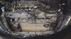 замена радиатора на Кия рио не снимая бампер