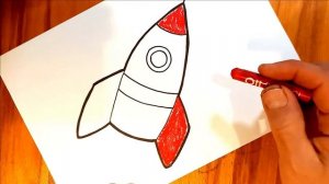 Как нарисовать ракету для детей / how to draw a rocket for kids / bolalar uchun raketa chizish