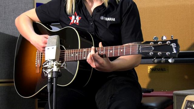 Gibson J45 Standard Acoustic Electric Guitar - Talk and Play Through смотреть онлайн