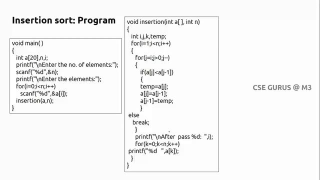 3. Insertion sort in detail смотреть онлайн