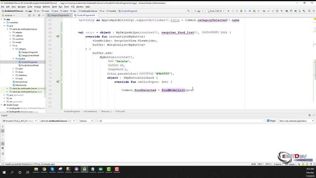 Kotlin Android Tutorial - New Eat It part 35 Server App Delete Food Item смотреть онлайн