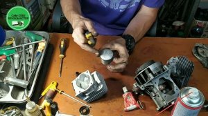 Как самостоятельно поменять коленвал и поршневую на бензокосе.