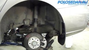 Установка брызговиков на VW Polo седан