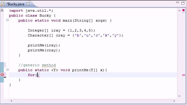 Intermediate Java Tutorial 18 - Implementing a Generic Method смотреть онлайн