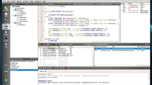C++ Qt Отладка приложений в  Qt Creator для начинающих