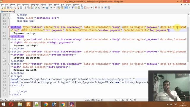 Bootstrap Popover in Bootstrap5 in Hindi Urdu, what is difference between Tooltips and Popover смотреть онлайн