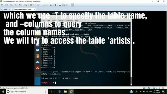 Kali Linux Sql injection - Educational purpose смотреть онлайн