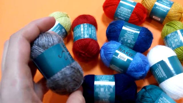 Пряжа Нако Рекор Мини обзор - мини моточки по 10 грамм от Nako. Учимся вязать с 