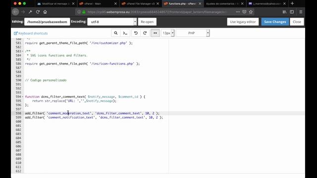 Modificar el mensaje de notificación de comentarios en WordPress смотреть онлайн