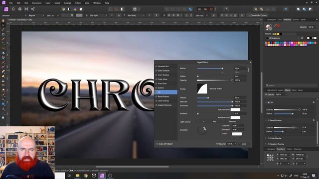 Chrome Text Effect - Affinity Photo Tutorial смотреть онлайн