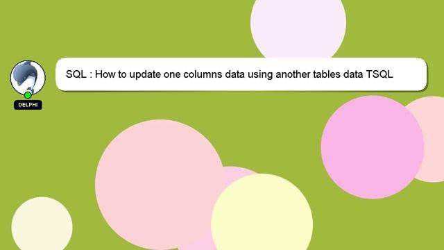 SQL : How to update one columns data using another tables data TSQL смотреть онлайн