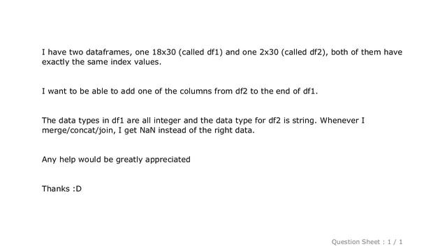 Pandas : How can I add a column from one dataframe to another dataframe? смотреть онлайн