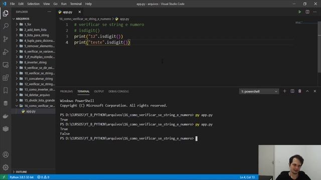 Como checar se uma string é número em Python смотреть онлайн